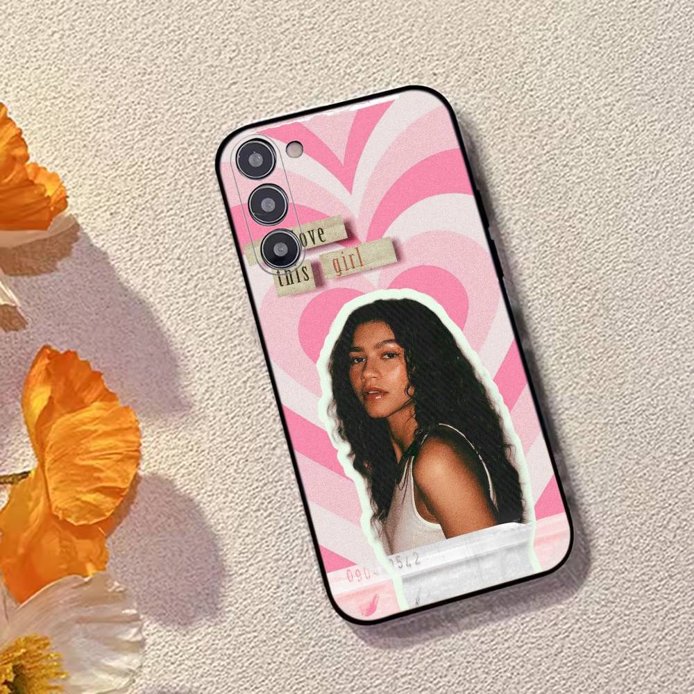 Z-Zendaya Hot Actress Phone Case For Samsung Galaxy A73,A72,A71,A70,A53,A52,A51,Soft Silicone Black Cover