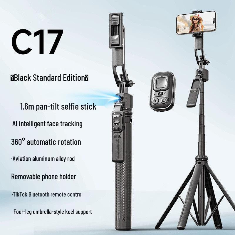 

C17 Smart Face Tracking Selfie Stick – AI Anti-Shake Gimbal Tripod Photography Tool
