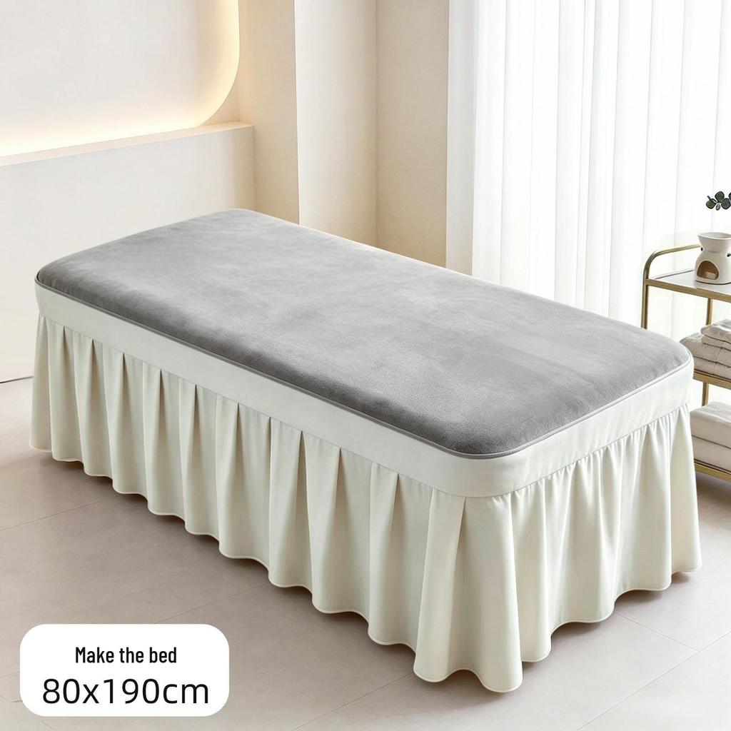 Customizable Soft Coral Fleece Massage Sheet - Large, Absorbent, Thickened Beauty Salon Towel Blanket
