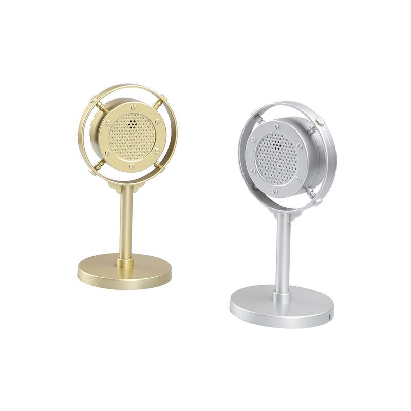 Vintage Retro Microphone Stage Photography Props Classic Stand Microphone For Live Performance