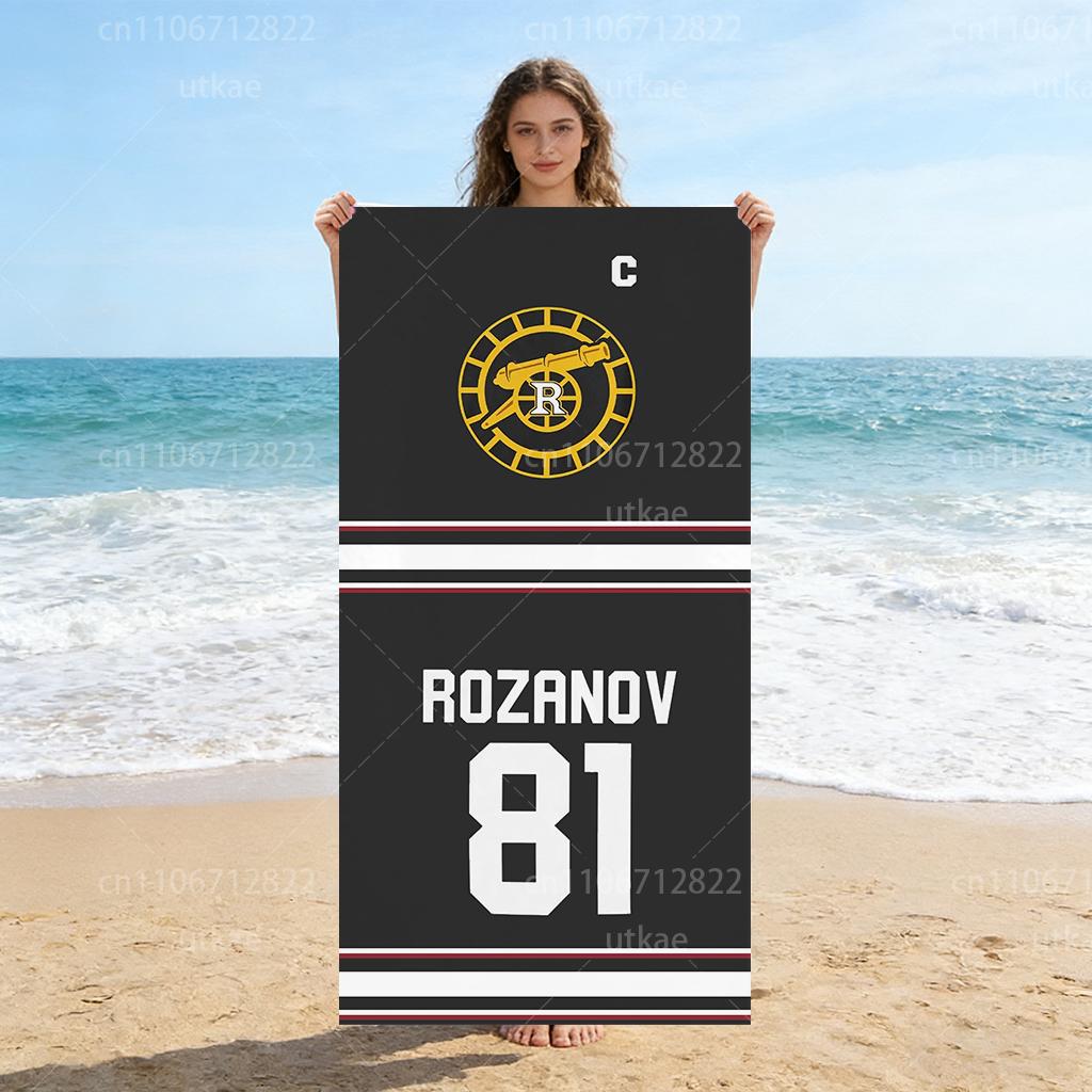 

Hockey Jersey Style Beach Towel, Heated Rivalry Pattern Soft Swim Towel, Quick Dry Absorbent for Beach Pool Vacation W40*H60(CM)