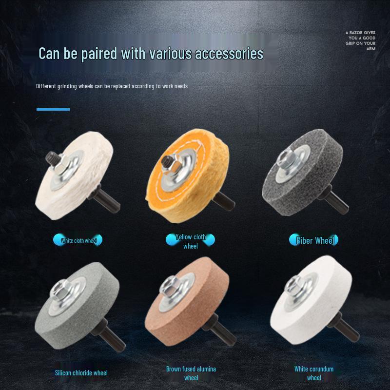 Compact Hand Drill to Grinder Conversion Kit for Metal Polishing and Sharpening