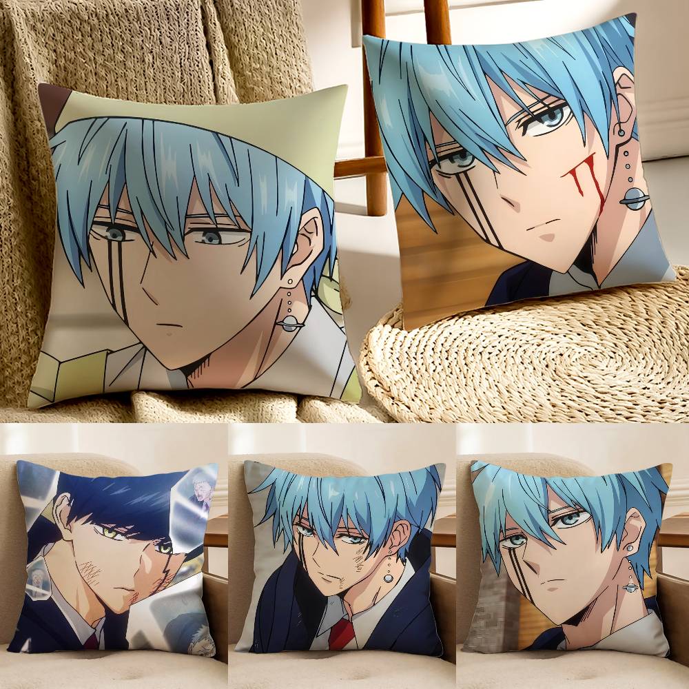 M-Mashle Magic and Muscles Pillow Case Anti-dustmite Pillowcase Invisible Zipper Silky Sofa Cushion Cover