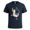 Happy As Seagull with French Fry Funny Novelty Party Men's T-Shirt Gift Tee Top