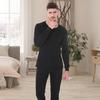 Thermal Underwear for Men Fleece Lined Long Johns Top And Bottom Set Casual Cold Weather Base Layer Set