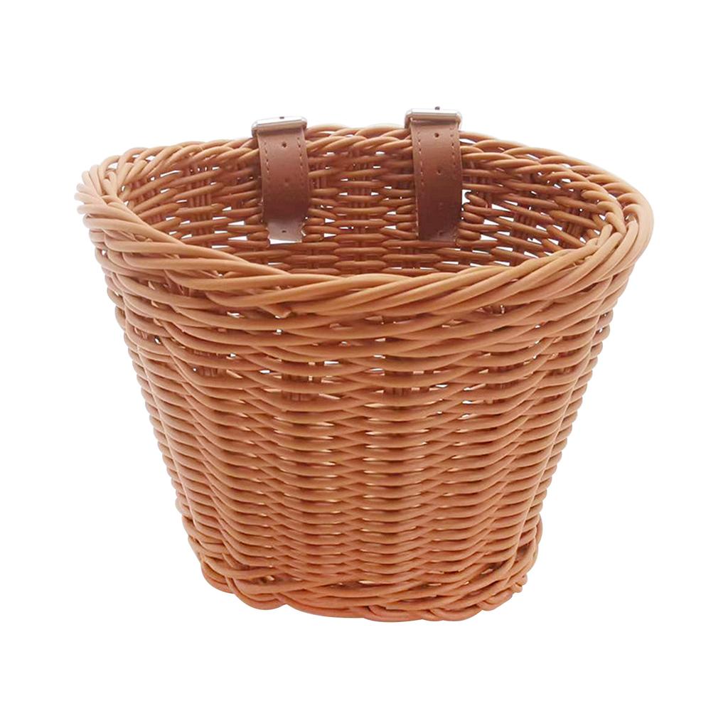 Barn Cykel Front Korg Cykel Hängande Korg Cykel PP Rotting Vävd Korg med Justerbar