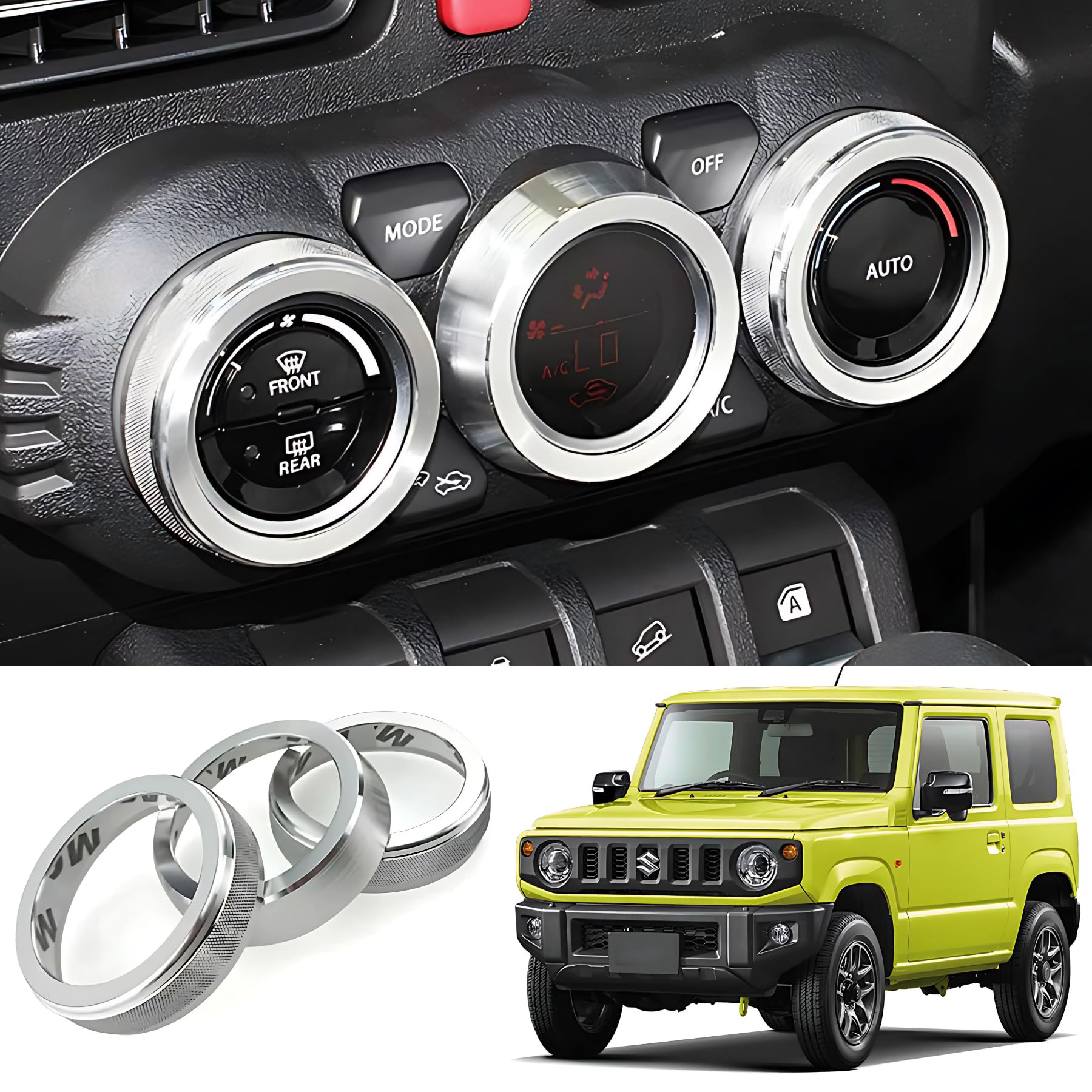 Mellbo Jimny JB64W Jimny Sierra JB74W Air Conditioner Dial Cover серебряный