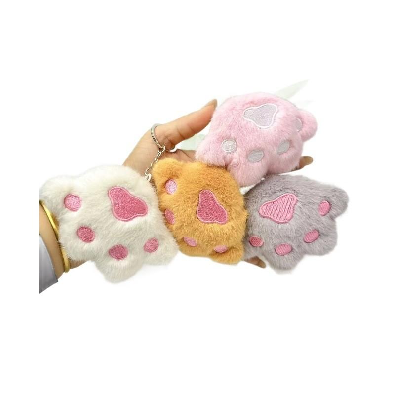 Paw Cat Cute Plush Keychain With Soft Short Plush For Bag Decoration And Gift