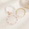 Ocean Wind Starfish Imitation Pearl Bracelet Set, Dopamine Color Rice Bead Beaded Elastic Jewelry