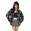GROUND ZERO Unisex Plaid Color-Block Long Sleeve Shirt