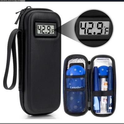 Waterproof Insulin Cooler Travel Case Reusable with Thermometer Display Medicine Insulin Cooling Bag Insulated Portable