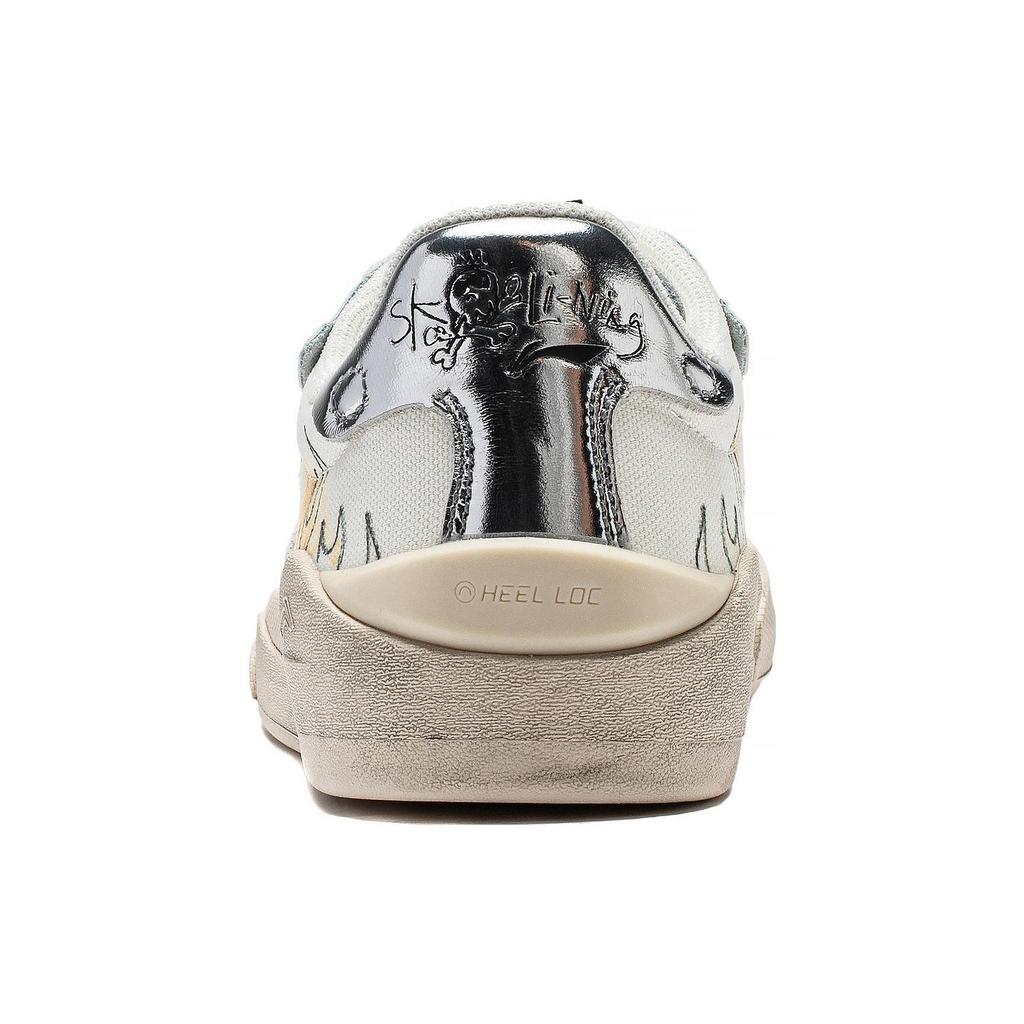 Li Ning Skategeneral Slip Resistant Abrasion Resistant Low top Skateboard Shoes Women's Champagne White AEPSA50-7