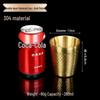Korean Industrial Style 304 Stainless Steel Double-Walled Gold Beer Mug and Tea Cup