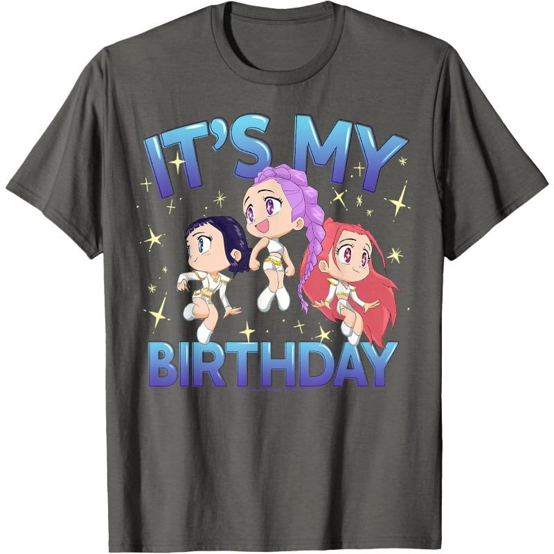Kpop Dämonenjäger Geburtstag Chibi Gruppe T-Shirt | Trendige Fanbekleidung für Erwachsene