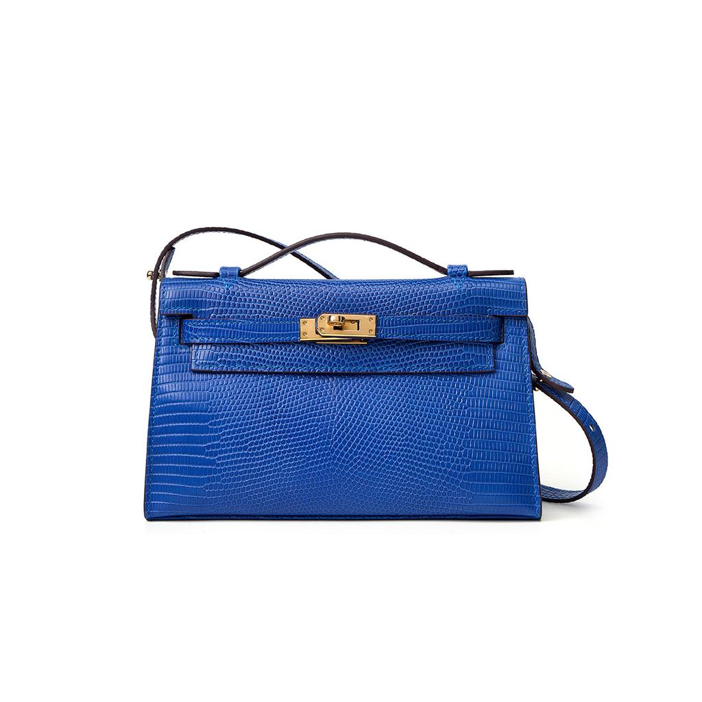 Erste Schicht Rindsleder-Imitation Echsenmuster Kelly Bag Mini-Handtasche Pendeln Vielseitiges Design Umhängetasche
