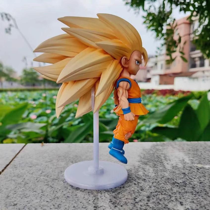 In Stock Dragon Ball Z Anime Figure Super Saiyan Super Three Goku Action Figures Doll Desktop Model Toys Decoration Gift
