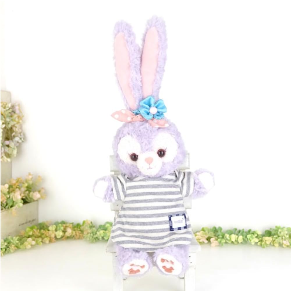 

Стелла Лу и другие куклы, сделанные в вязаной легкой одежде cds520pt, костюмах, Япония, платье-комбинация, серый, в полоску, день рождения, Рождество, подарок,