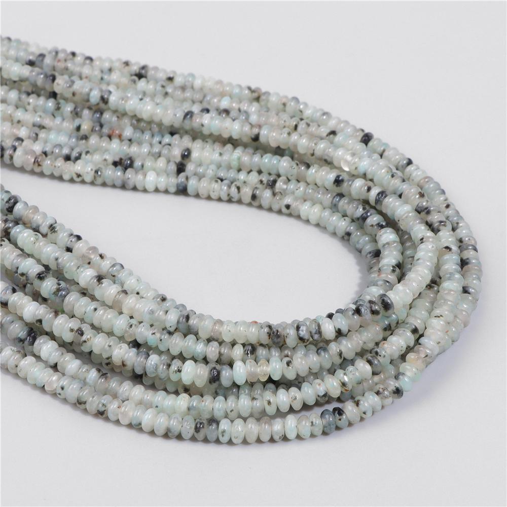 2X4MM Natural Abacus Stone Beads Blue Green Pink Flat Rondelle Beads for Jewelry Making Bracelets Necklace Accessories Wholesale