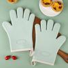 Silicone Oven Mitts Heat Resistant Anti-scald Gloves Non-slip Grip Microwave Safe Mitts