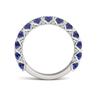 New 925 Silver Sapphire Round Diamond Ring Female High Carbon Diamond Simulation Fashion In Europe And America .