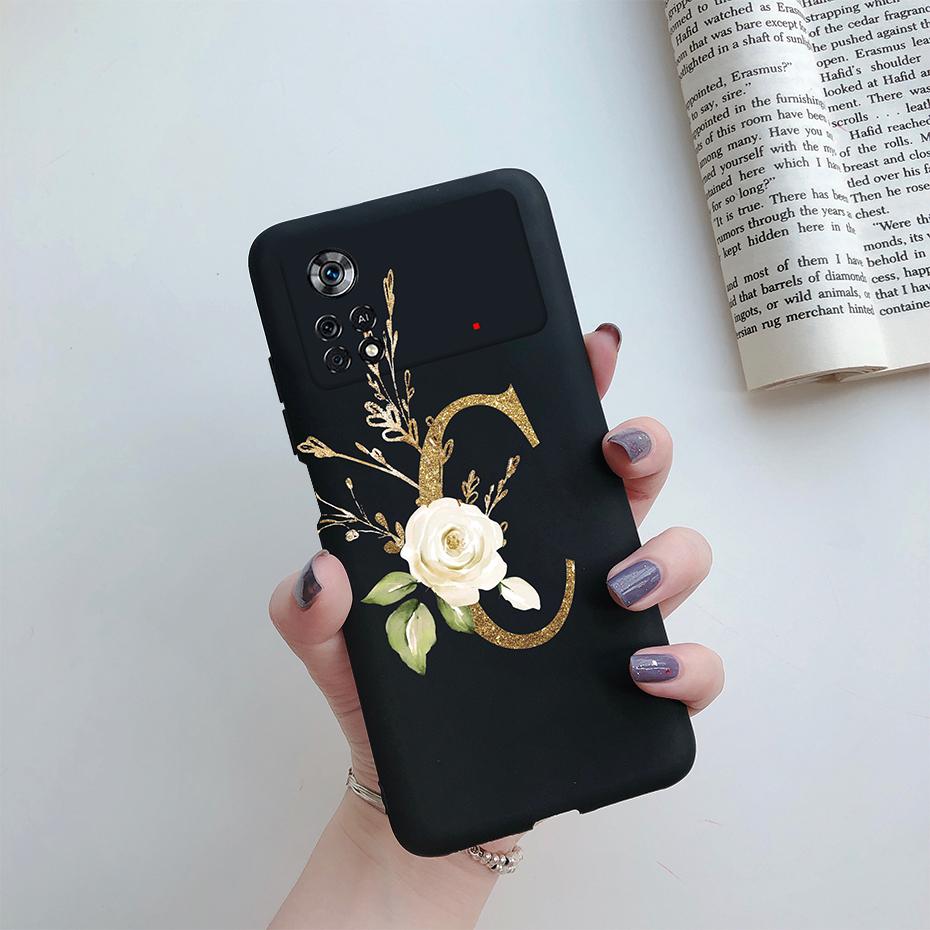For Xiaomi Poco X4 Pro 5G Case Cute Letters Cover Slim Soft SIlicone Funda Phone Case For Xiaomi Poco X4 X 4 PocoX4 Pro 5G Shell