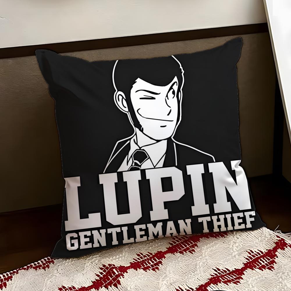 Lupin the anime TThird Cushion Cover Reversible Soft Durable Pillow Cover Home Car MultiScene Use for Daily Comfort
