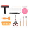 19pcs Craft Vinyl Weeding Tools Set with Brayer Tweezer Silhouettes Cameos Lettering Cutting DIY Art Supplies Craft