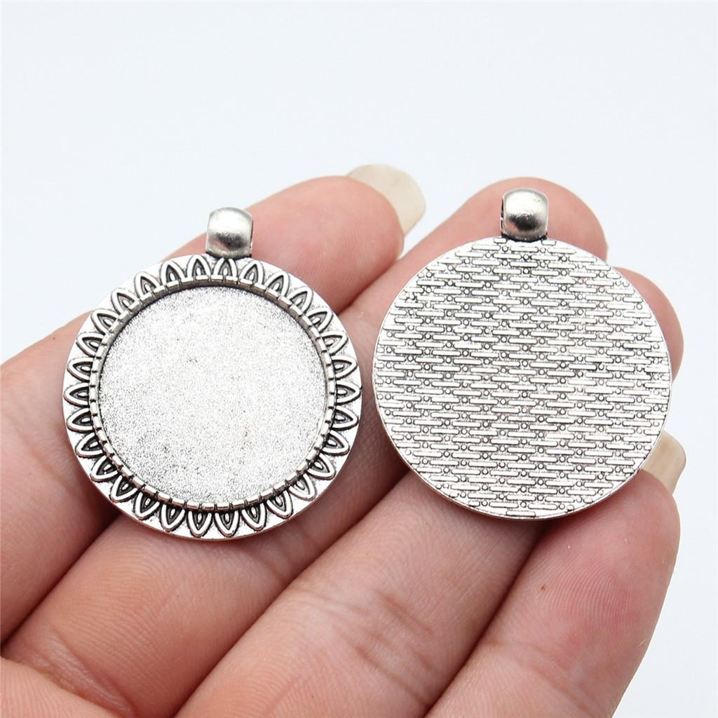 

Аксессуары Детали Подходят Круглый 25 мм Стеклянный Кабошон Основа Настройка Лоток Безель Винтажные Ювелирные Изделия Поставки ZA020 A14-4pcs-25mm