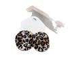 Acrylic Leopard Print Earrings for Women Maillard Temperament Round Drop Earring Charm New Trend Jewelry Banquet