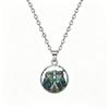 1Pc Wreath Cartoon Owl Pattern Necklace, Silver Chain Sweet Cute Style Clavicle Chain