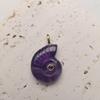 1pc Natural Stone Snail Shape Pendant Charm Amethyst Tiger Eye Carved Crystal Shell Jewelry Gift