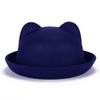 ZHENYUEQI Parent-Child Cat Ear Felt Fedora Hat