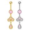 Schicker Schmetterling Herz Bauchnabelpiercing Pink Damen Nabel für Geburtstag und Feier