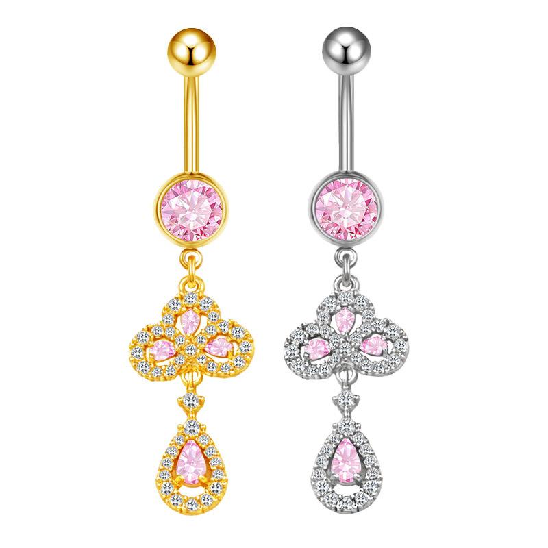 Schicker Schmetterling Herz Bauchnabelpiercing Pink Damen Nabel für Geburtstag und Feier