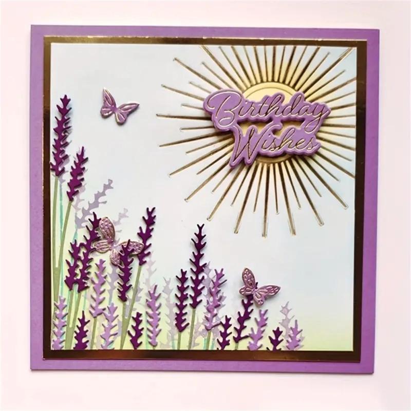 Lavender Metal Cutting Dies DIY Craft Carbon Steel Embossing Template Stencil Scrapbooking for Card Die Cuts Mold Decor