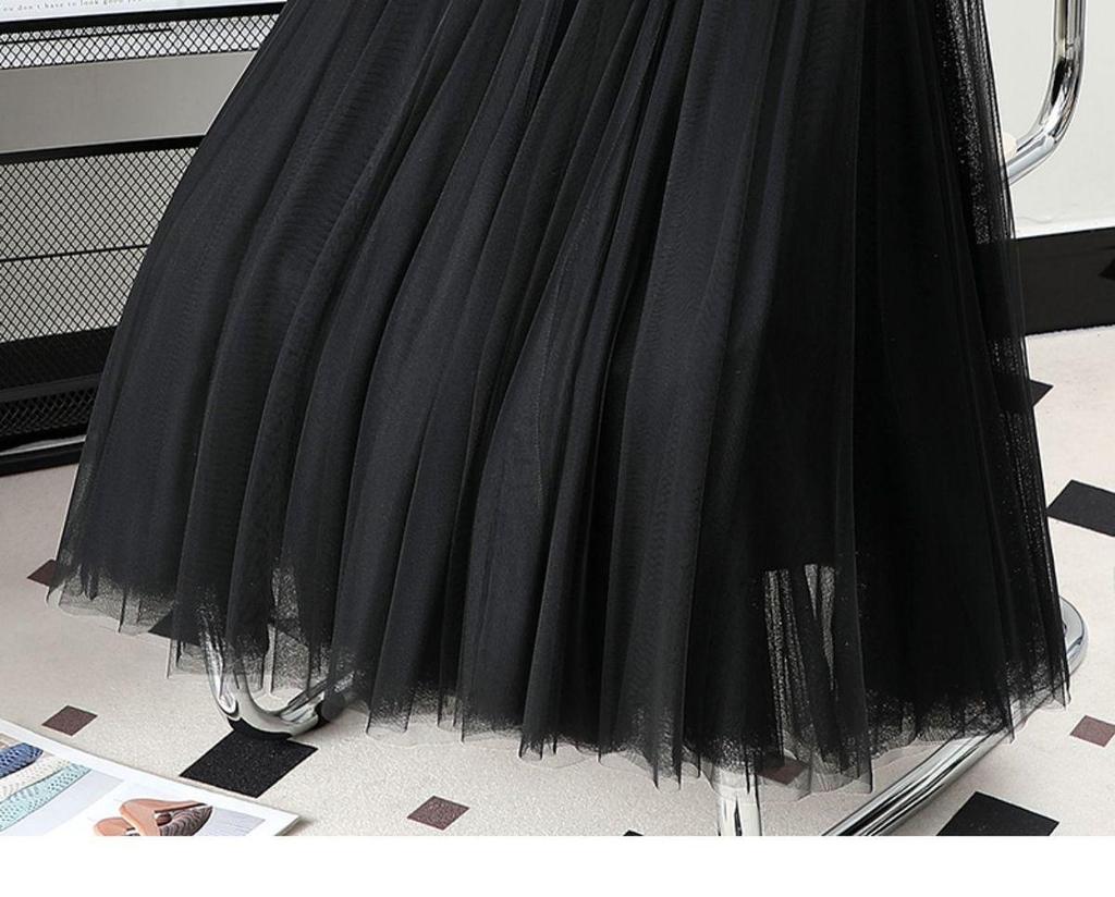 Damen Lila Mesh Midi Rock mit hoher Taille - 720° Schwung A-Linien Tüllrock für Square Dance und Fotoshootings