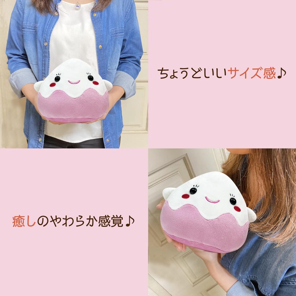 Urocza Pluszowa Puszysta i Miękka Poduszka Ukojenie Figurka Maskotka, Zabawka, Prezent, (Fudżi, Różowy)