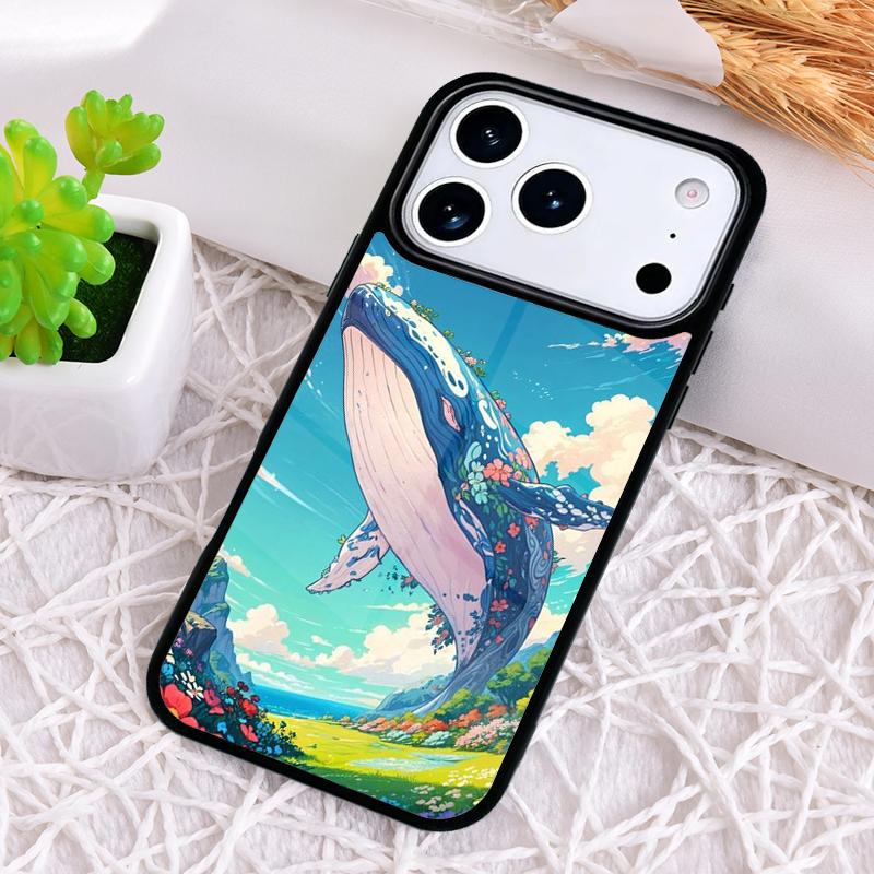 Whale Fish Wave Sea Shockproof Phone Case for iPhone 17 Air 16e 15 11 12 14 13 Pro Max Cover Coque
