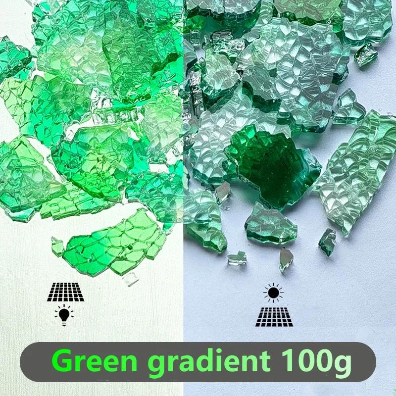 Bunte Eisbruch-Fragmente Kristallmosaik DIY Kreative Handgefertigte Mosaikkunst Farbige Gehärtetes Glas Transparente Partikel 100g
