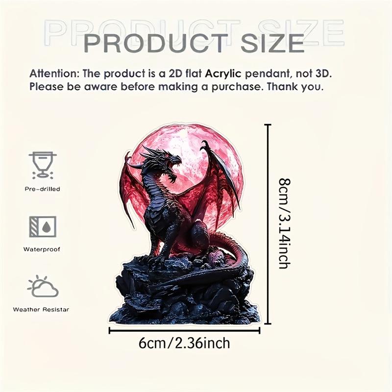 Acrylic Black Dragon Car & Home Pendant
