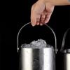 304 2L Stainless Steel Ice Bucket Portable Double Wall Insulated With Lid Hotel Wine Champagne Whiskey Beverage Beer Tools
