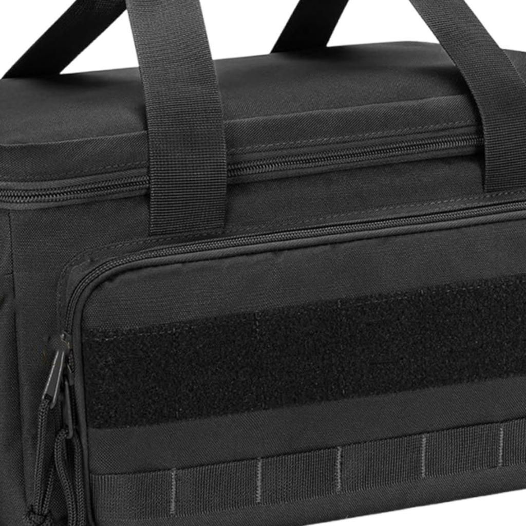 Padded Handle Tool Carry Bag With Wide Opening And Two Way Zippered Access Work Organizer with Elastic Bands