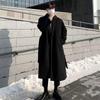 Giacca a vento da uomo di media lunghezza in stile coreano, Primavera/Autunno, Cappotto al ginocchio in lana britannica, Capospalla largo e alla moda