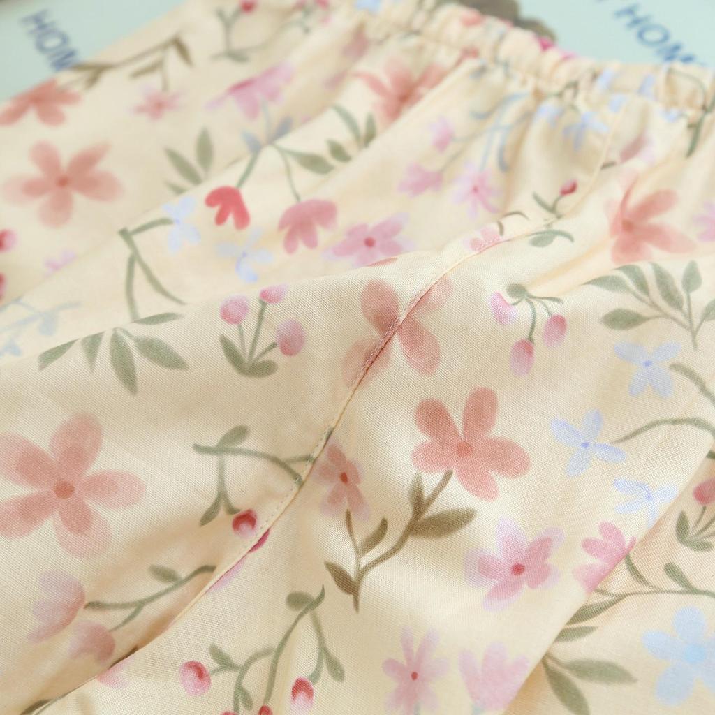 Women's Pure Cotton Double-Layer Gauze Printed Pajama Shorts - Summer Loose Fit, Versatile for Home or Outdoors