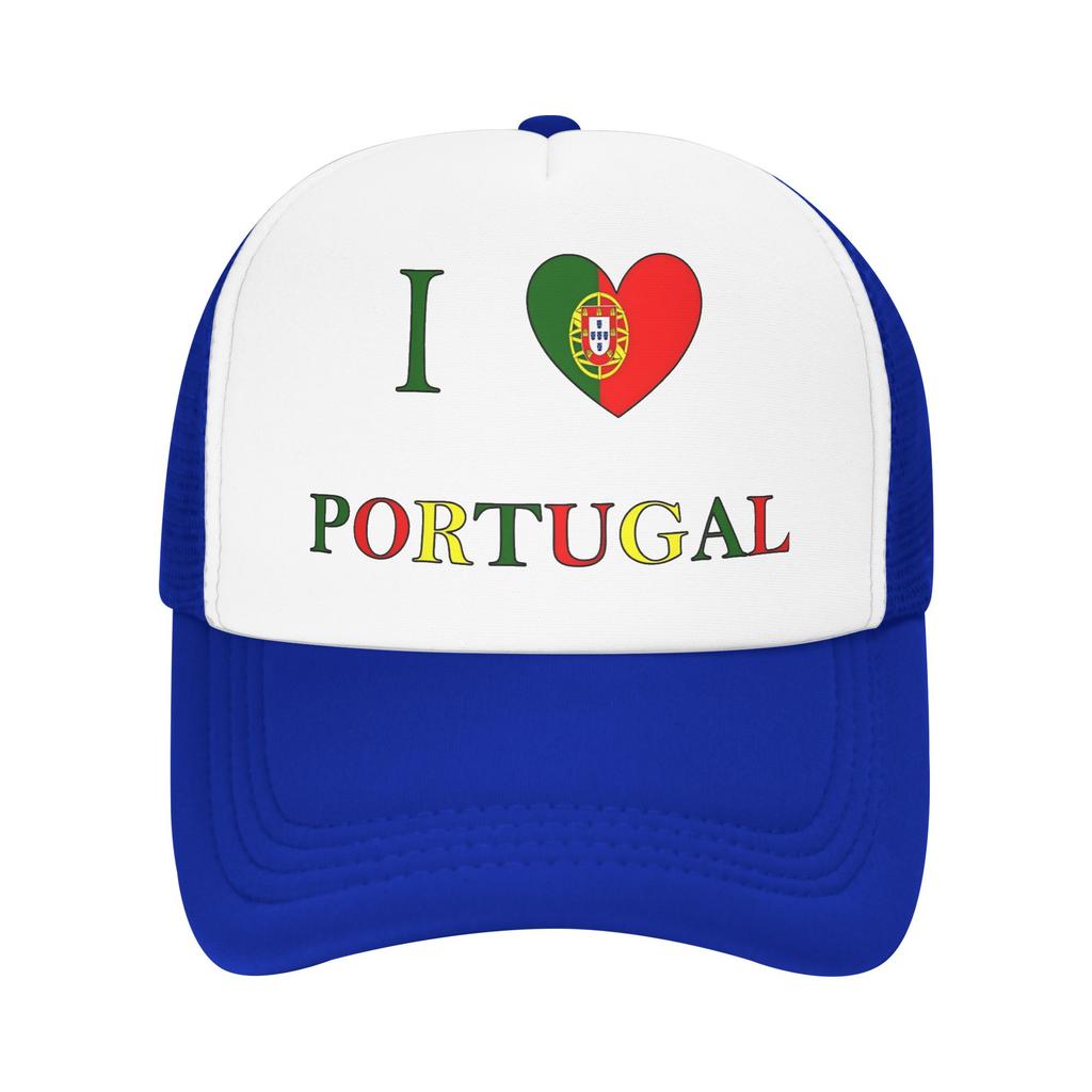 Summer Sun Hats I Love Portugal  Baseball Cap Sun  Breathable Design Trucker Hat Unisex Unisex yk Cute Running Hippie Snapback Cap