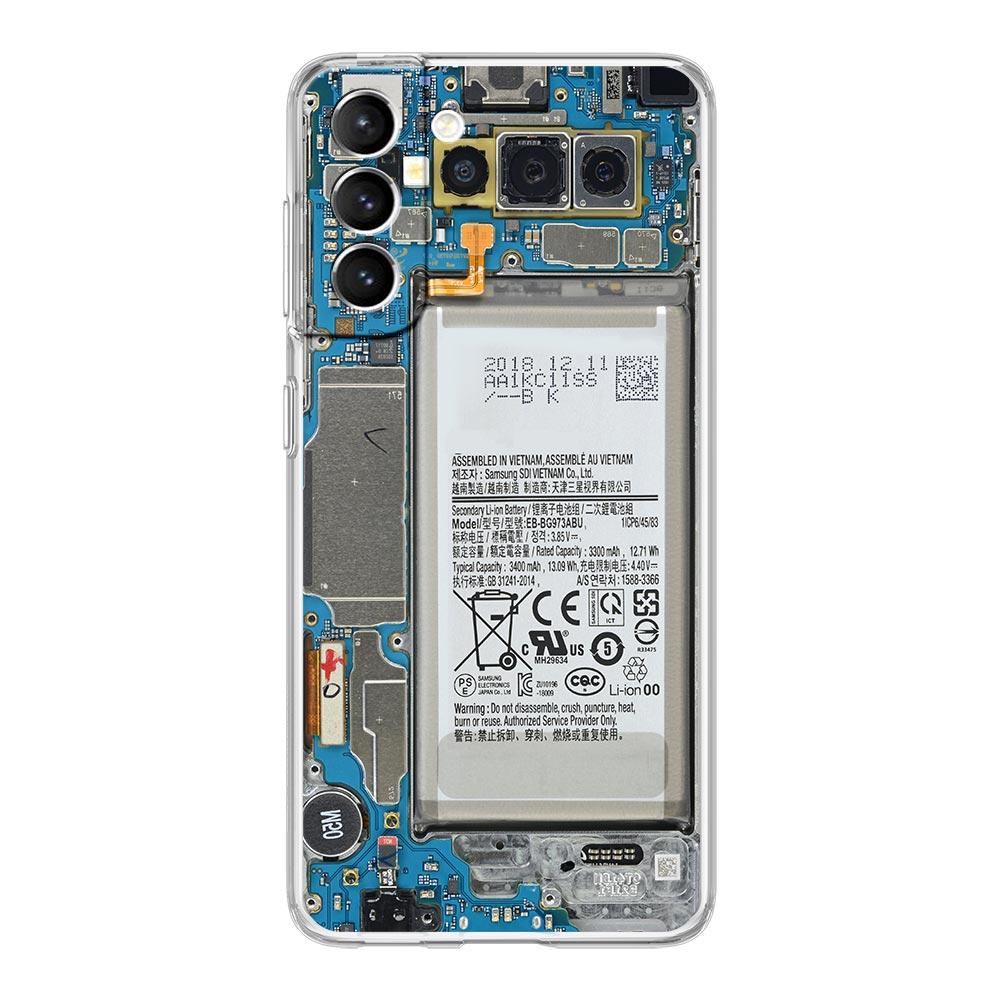 Transparente Handyhülle für Samsung Galaxy S25 S24 S23 S22 S20 S21 FE Ultra S25 Edge Plus Hüllen Hauptplatine Muster
