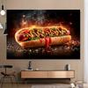 1pc Hot Dog Party Backdrop Banner - Durable Decor For Birthday Wedding Christmas Indoor Outdoor Hot Dog Theme Party Decor