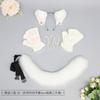 Cute plush fingerless gloves beast tail beast ear headdress cosplay plush mask hair accessories fox tail suit