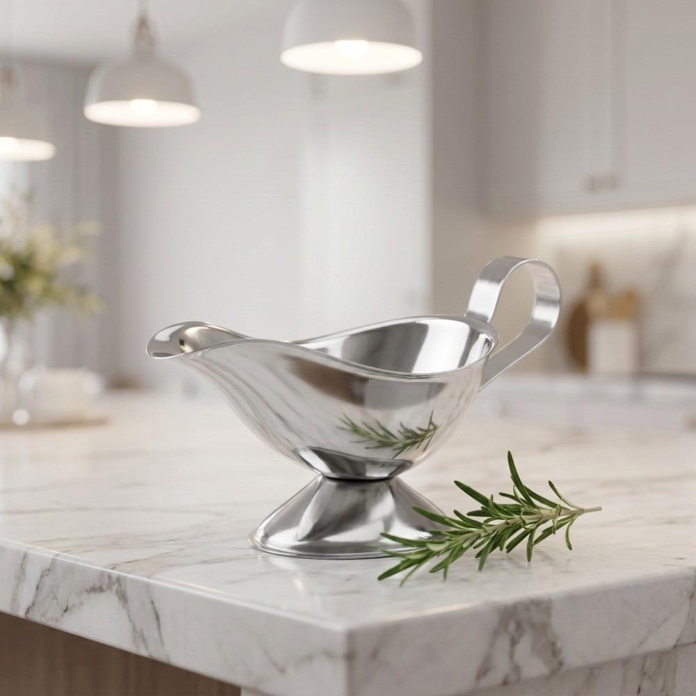Handle Gravy Boat Server Silver Sauce Boat Durable Sauce Serving Dish  Salad Dressing