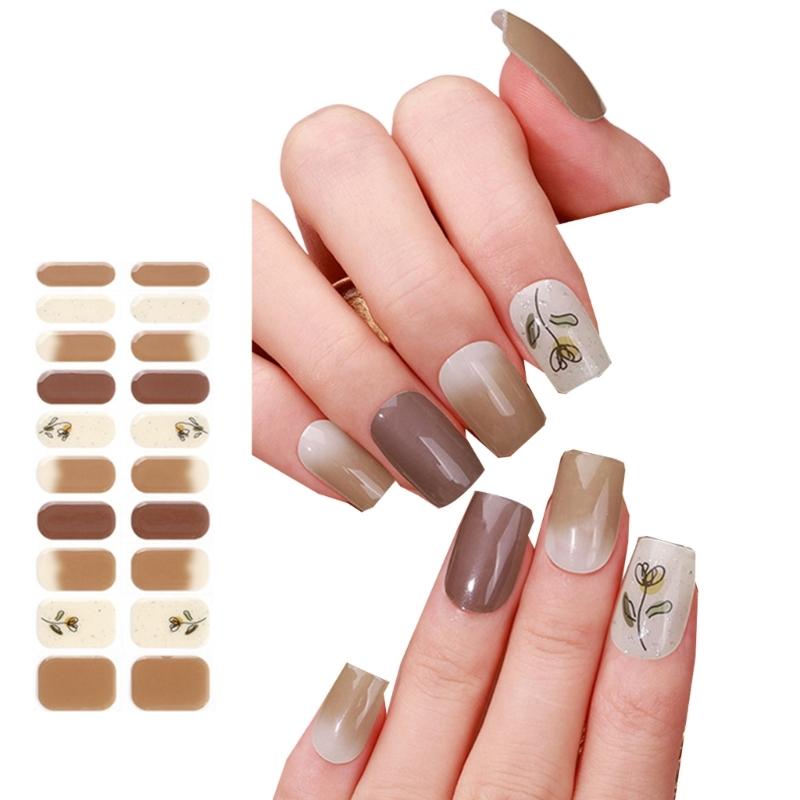 Semi Cured Gels Nail Strips Gels Nails Stickers Nails Polish Strips Light Required Gels Nail Wrap Nails Art Stickers